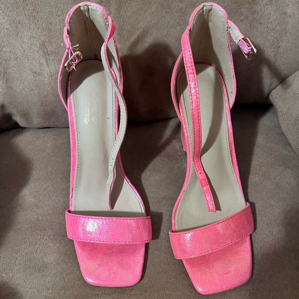 Women’s Pink Ankle-Strap Heels